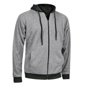 NWT Burnside Gray Zippered Hoodie Fleece Lined
